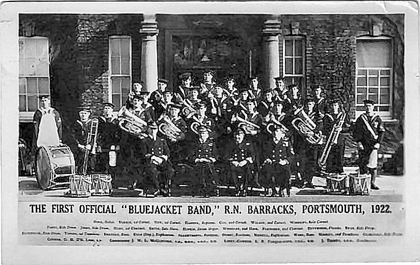 portsmouth first official blue jacket miltary band rn barrack